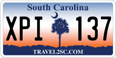 SC license plate XPI137