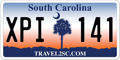 SC license plate XPI141