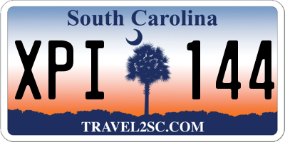 SC license plate XPI144