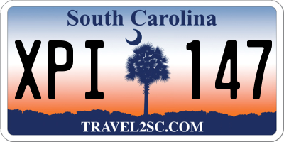 SC license plate XPI147
