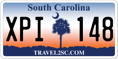 SC license plate XPI148