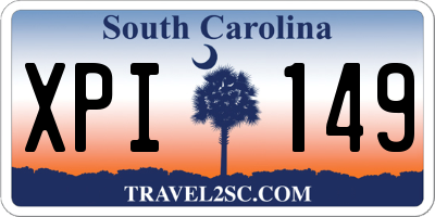 SC license plate XPI149