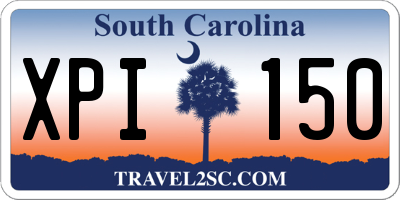 SC license plate XPI150