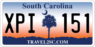 SC license plate XPI151