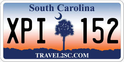 SC license plate XPI152