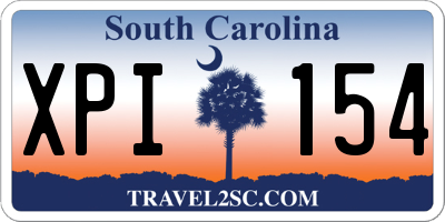 SC license plate XPI154