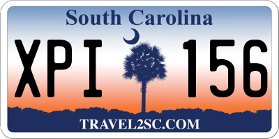 SC license plate XPI156