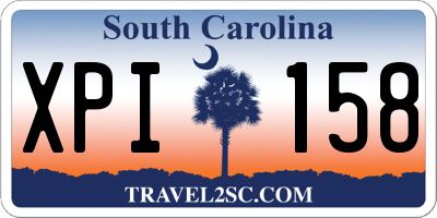 SC license plate XPI158