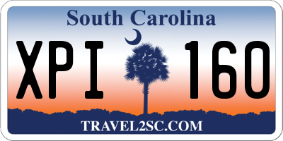 SC license plate XPI160