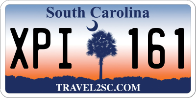 SC license plate XPI161