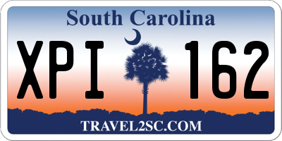 SC license plate XPI162