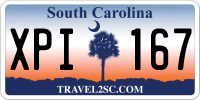 SC license plate XPI167