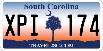 SC license plate XPI174