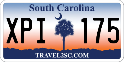 SC license plate XPI175