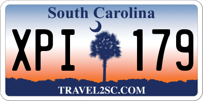 SC license plate XPI179