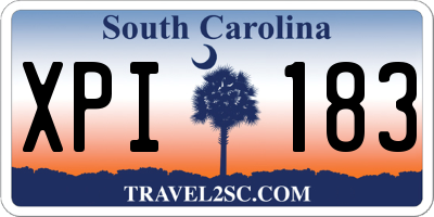 SC license plate XPI183