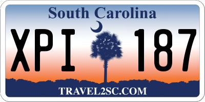 SC license plate XPI187