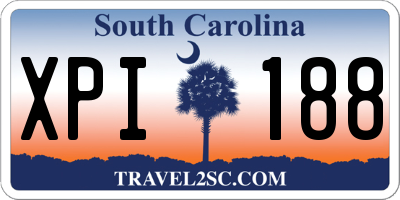 SC license plate XPI188
