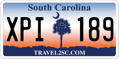 SC license plate XPI189