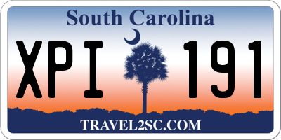 SC license plate XPI191