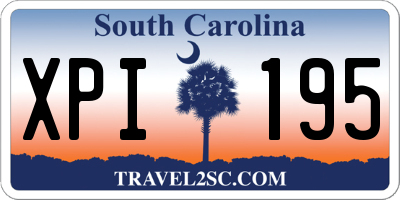 SC license plate XPI195