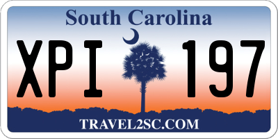 SC license plate XPI197