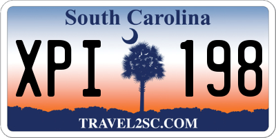 SC license plate XPI198