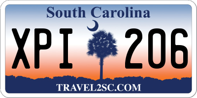 SC license plate XPI206