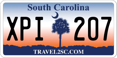 SC license plate XPI207