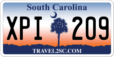 SC license plate XPI209