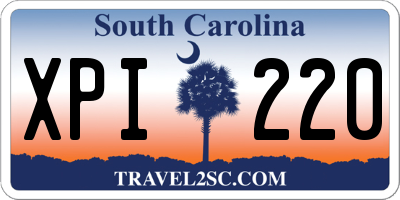 SC license plate XPI220