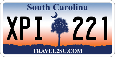 SC license plate XPI221