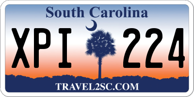 SC license plate XPI224
