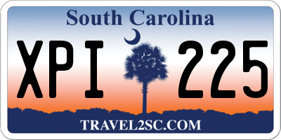 SC license plate XPI225