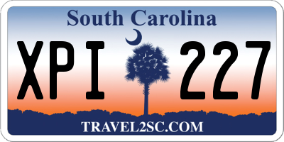SC license plate XPI227