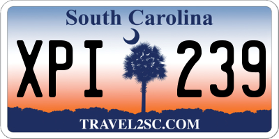 SC license plate XPI239