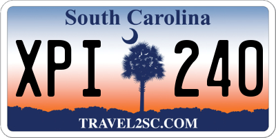 SC license plate XPI240
