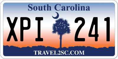 SC license plate XPI241