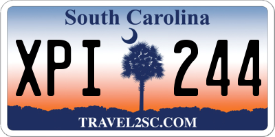 SC license plate XPI244