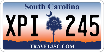 SC license plate XPI245
