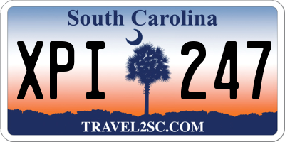 SC license plate XPI247