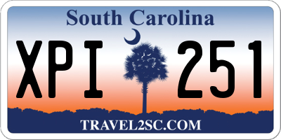 SC license plate XPI251