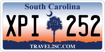 SC license plate XPI252