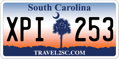SC license plate XPI253