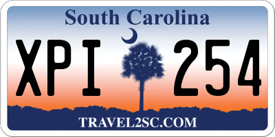 SC license plate XPI254