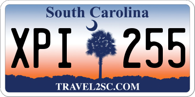 SC license plate XPI255