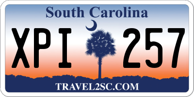 SC license plate XPI257