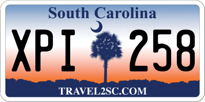 SC license plate XPI258