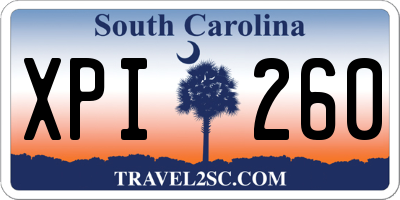 SC license plate XPI260