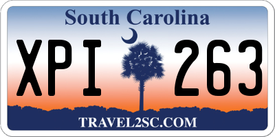 SC license plate XPI263
